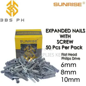 Wall Plugs Expand Nails With Screws Fisher Plugs 6mm, 8mm,10