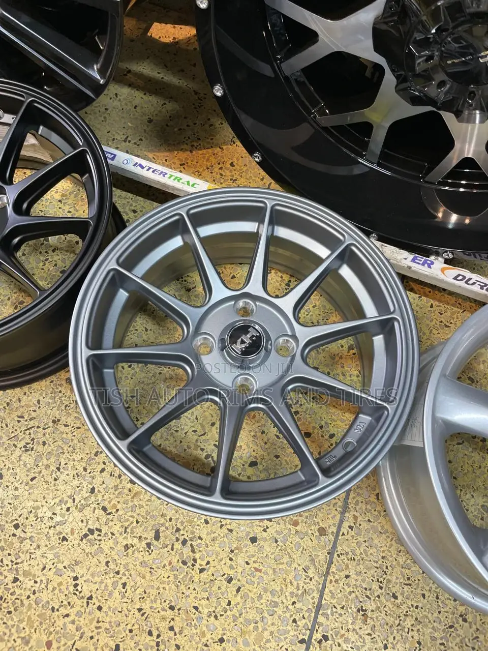 Grey Offset 14 Inch Rims Set