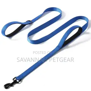 Urbadog Traffic Dual-Handle Reflective Dog Leash, Blue With