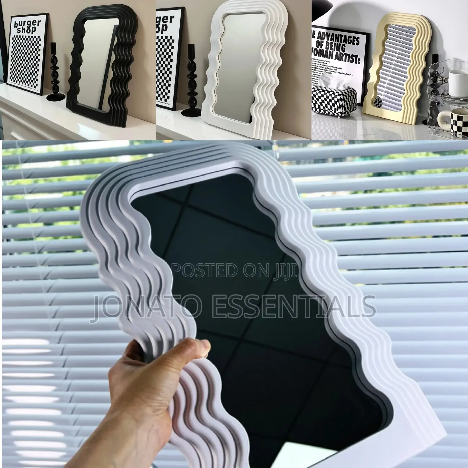 Wavy Aesthetic Mirror - Decorative Wall Tabletop Mirror