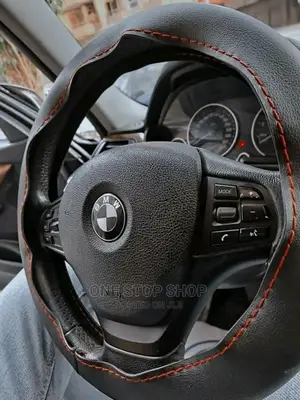 Black Stitching Steering Leather Covers(Gret,Baije,Brown)