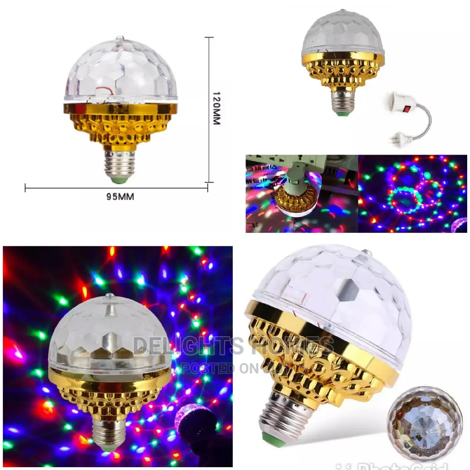 Magic Rotating Crystal Ball Light