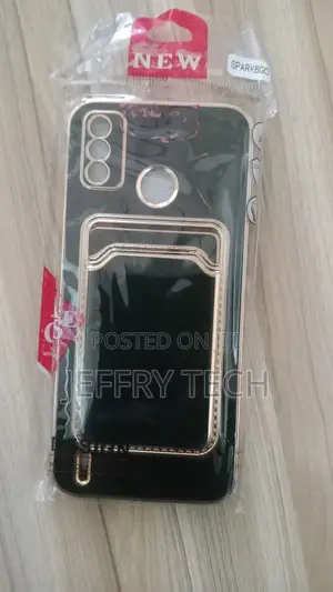 Tecno Spark 6 Go Case Luxury Calfskin PU Leather Lines Hard
