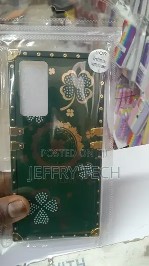 Infinix Note 12 Cover - Black - Luxury Square Soft TPU Prote