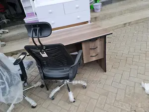 1.2 Mtrs Office Desk Plus High Back Recliner Headrest Chair