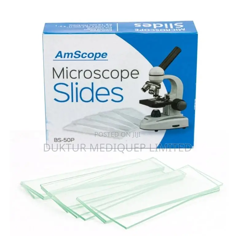Blank Microscope Slide Ground Edges Pre-Cleaned 50pcs