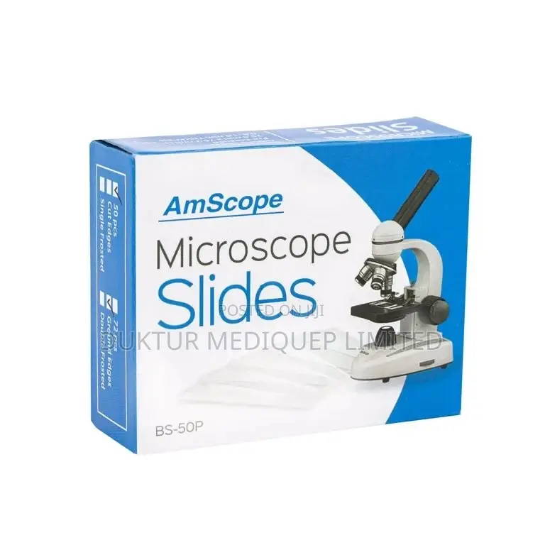 Blank Microscope Slide Ground Edges Pre-Cleaned 50pcs