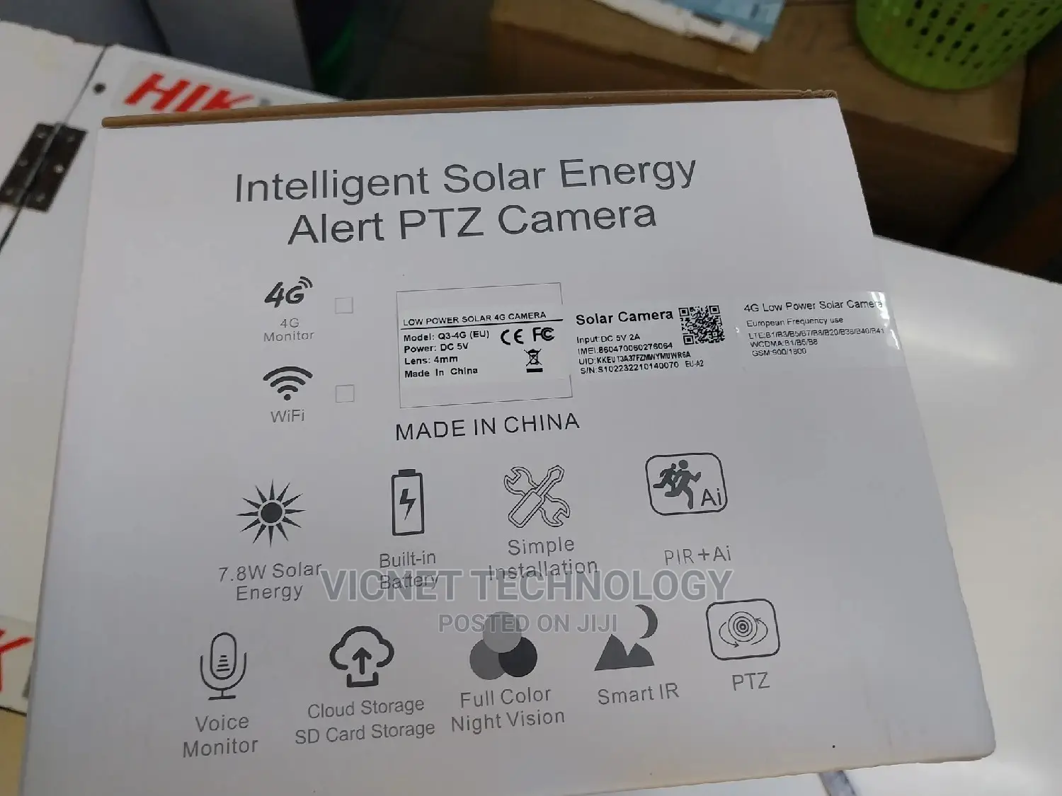Wifi/ 4g Simcard Outdoor Solar PTZ CCTV Camera