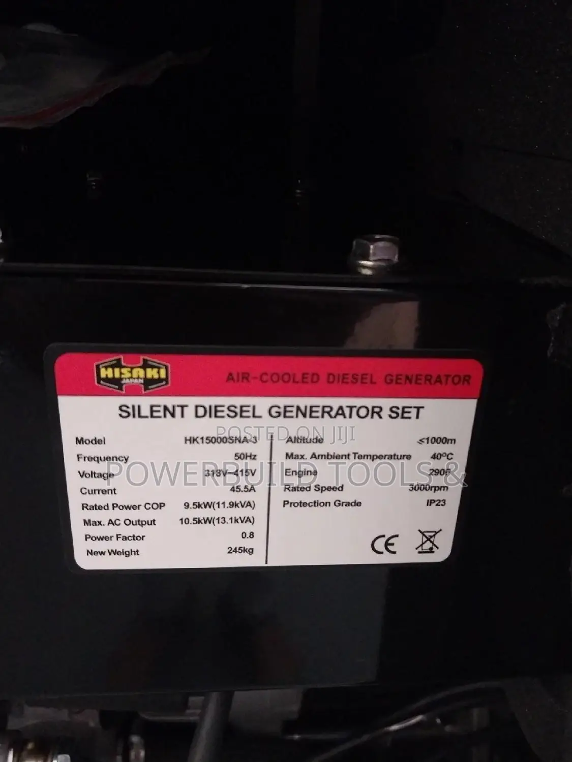 Hisaki 13kva Three Phase Diesel Generator