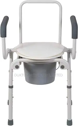 Portable Toilet, Deluxe Commode Chair, Drop Arm Commode