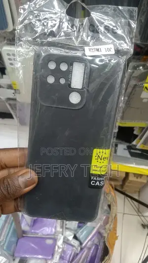 Matte Texture Back Cover Case for Xiaomi Redmi 10c - Black