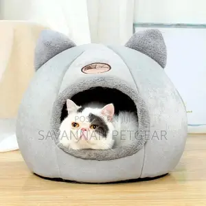 Romeow Ears Nest Cat Bed House, Grey, 40*40cm