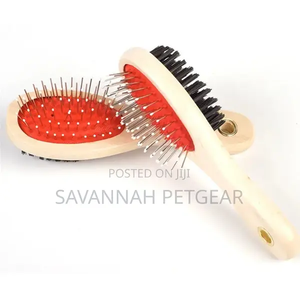 Bamboo Style Pin Bristle Combo Brush for Dogs Cats