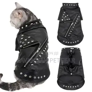 Punk Leather Cat Jacket for Cats Dogs