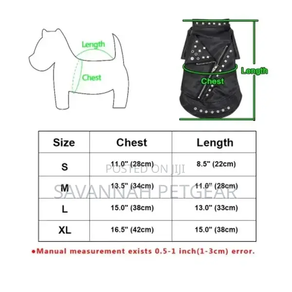 Punk Leather Cat Jacket for Cats Dogs