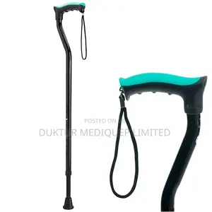 Walking Stick (Soft Top Handle)-L07 Silver/ Black