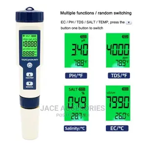 Water Quality Tester 5 in One ,Ph,Salinity,Tds/Temperature