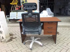1.2 Mtrs Office Desk Plus High Back Recliner Headrest Chair