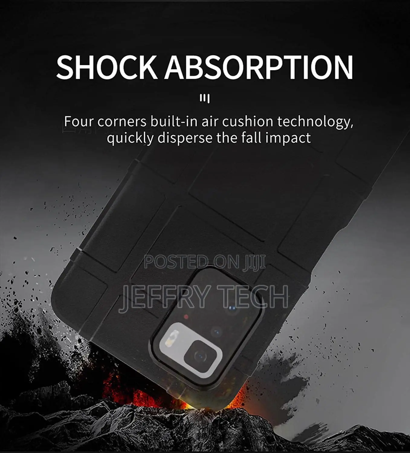 Xiaomi Poco X3 GT Case, TPU Thick Solid Armor Tactical Prote