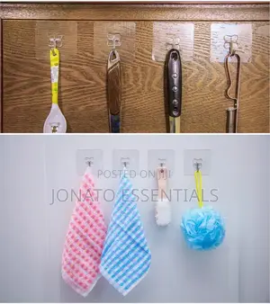 10 Piece Multipurpose Hooks, Wall Mounted Adhesive Hooks