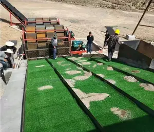 Plastic Gold Mining Grass Carpet / Mat