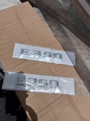 E 350 Chrome Badge Stickers