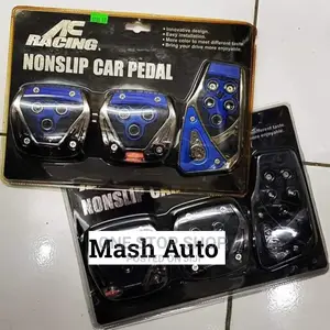 Blue and Black 3pc Set Manual Cars Pedal Covers