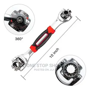 48in1 Multifunction Wrench With 6 Corner 360°Rotating Head