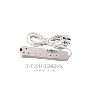 Power King 4 Way Extension Cable, 13A, 3m Long Cable