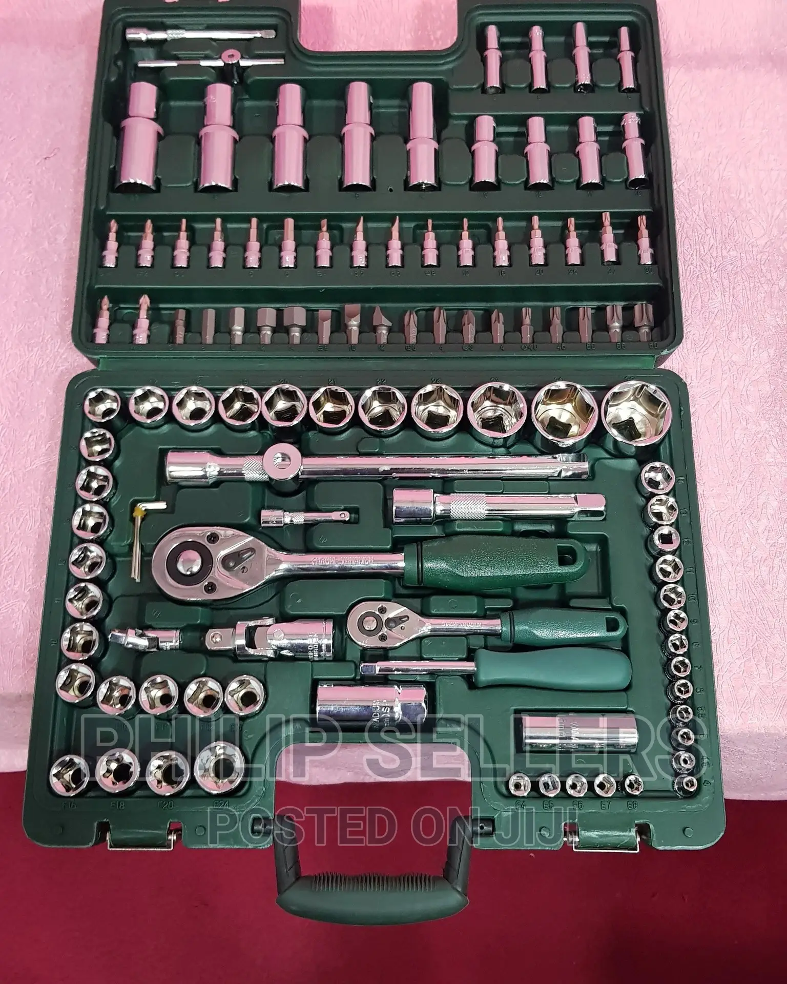 Vanadium Socket Wrench Set Tool Kit With Plastic Box