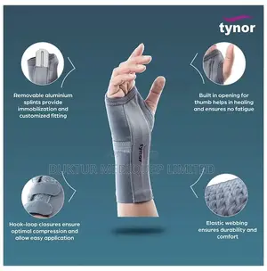 Tynor E-01 Elastic Wrist Splint Medium Grey Right( or Left)