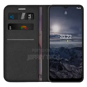 Leather Wallet Case Card Holder Pouch for Nokia G21 - Blac