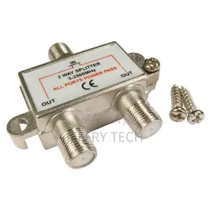 2 Way TV Aerial Splitter Coax Coaxial Cable F Type Screw Sat