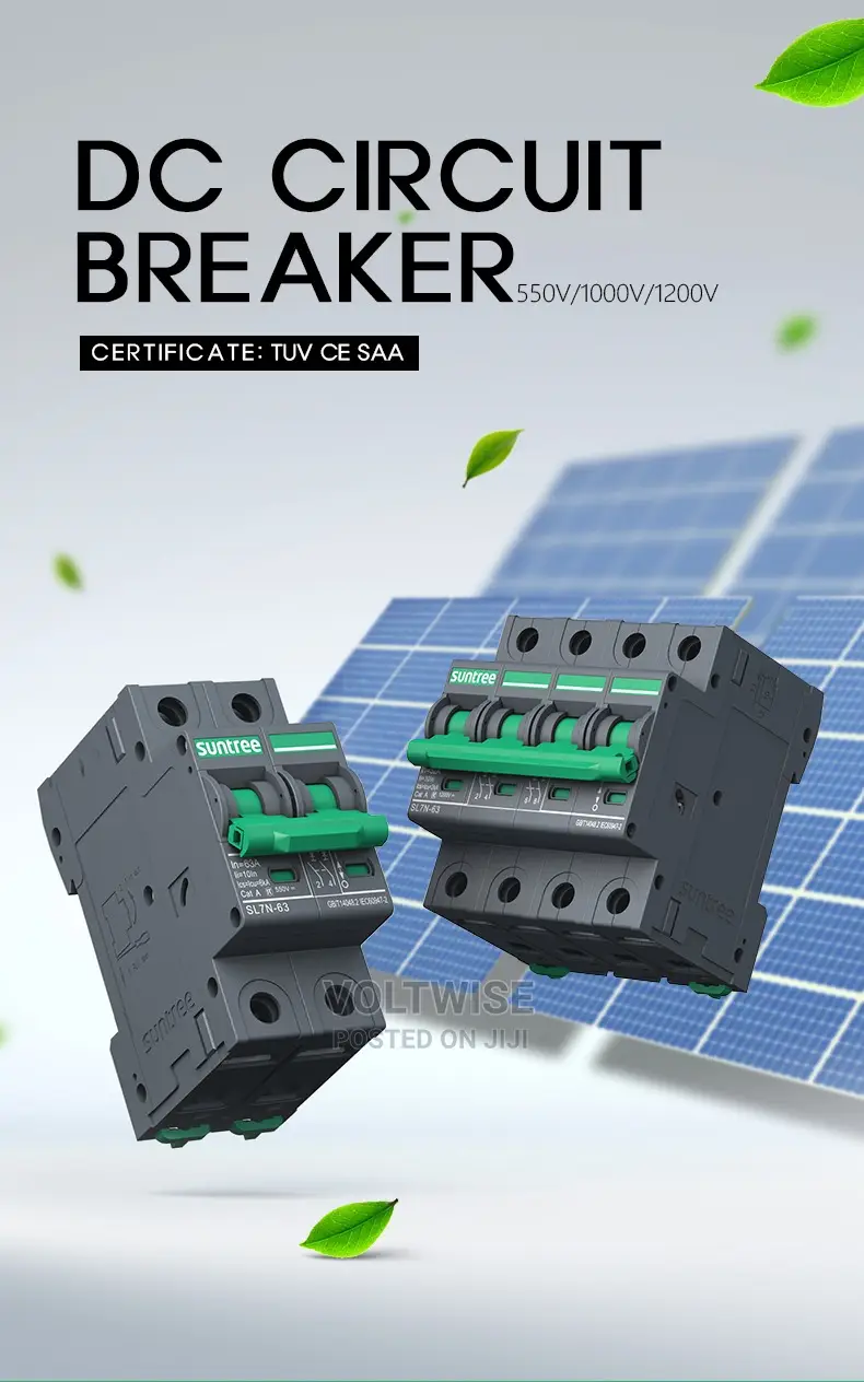 Dc Circuit Breakers MCB Single Double Pole