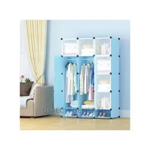 Tc Portable 3-Column Plastic Wardrobes-Multicolored