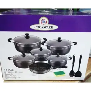 TC Cookware Set 14pcs Cooking Pots With Glass Lids