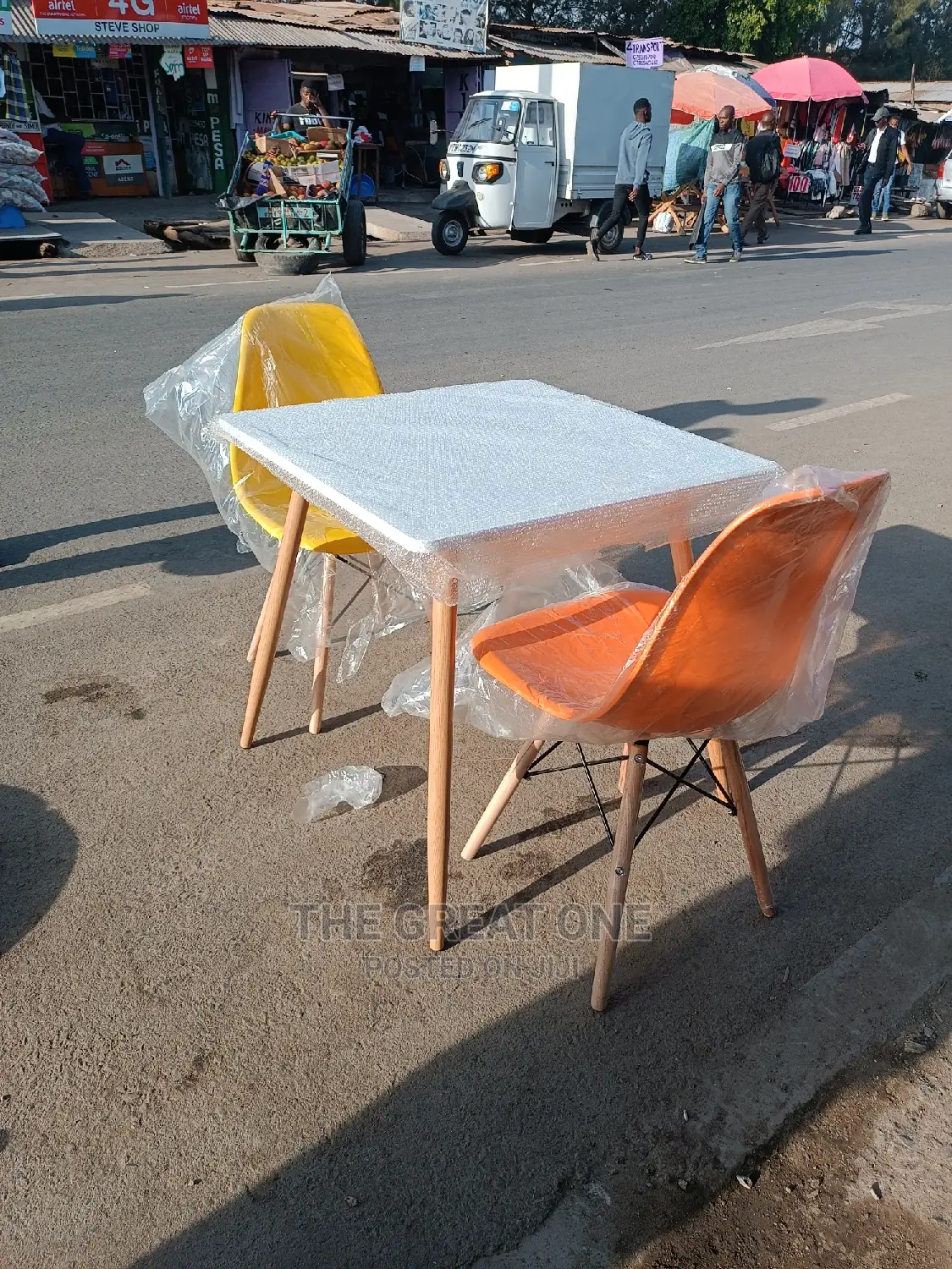 Eames Table and Two Chairs