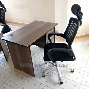1.2 Mtrs Office Desk Plus High Back Recliner Headrest Chair