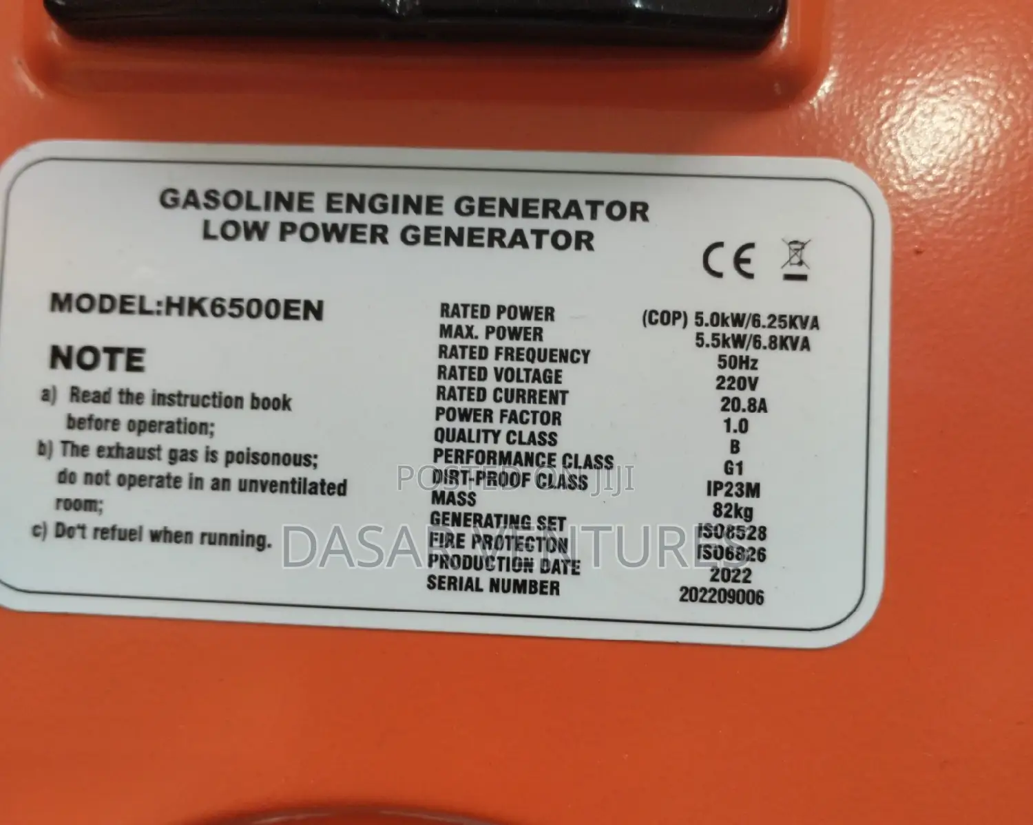 Power Generator 6.5kva
