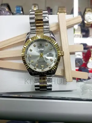Rolex Rolex Gold Stripped Rolex Watch