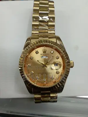 Rolex Watch Rolex Watch Gold Strap and Case.