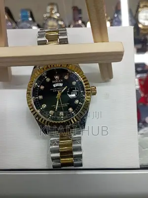 Rolex Watch Rolex Gold Stripe and Black Inside Rolex Watch.