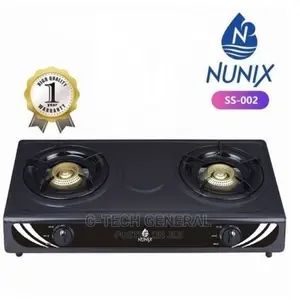 Nunix Stainless Steel Table Top Double Burner Gas Stove
