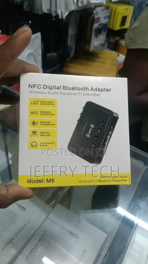 M6 NFC Bluetooth 5.0 Receiver Transmitter FM 3 in 1 Adap