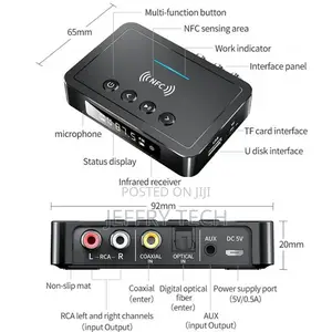 M6 NFC Bluetooth 5.0 Receiver Transmitter FM 3 in 1 Adap