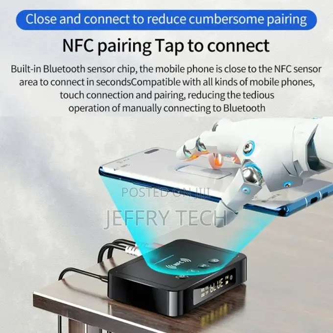 M6 NFC Bluetooth 5.0 Receiver Transmitter FM 3 in 1 Adap