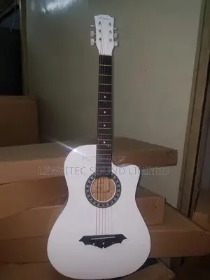 Acoustic White Guitar 38