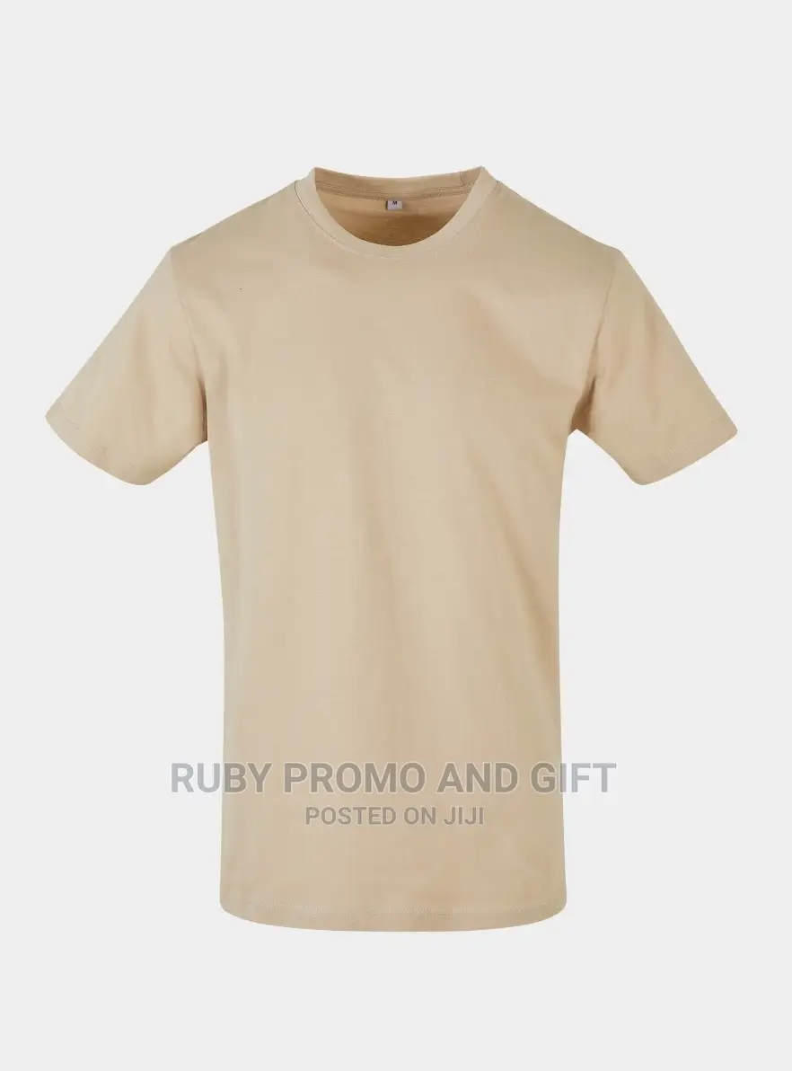 Beige Round Neck T-Shirts