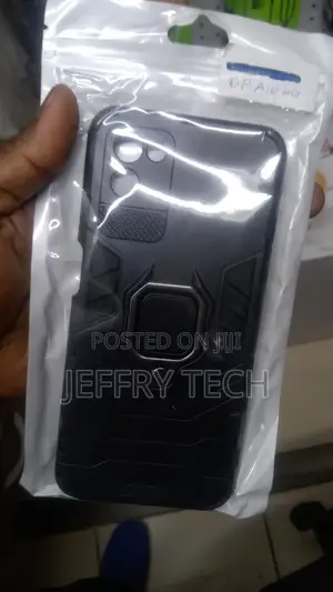 Oppo A16 Tough Armor Bumper Back Case Cover | Ring Holder 
