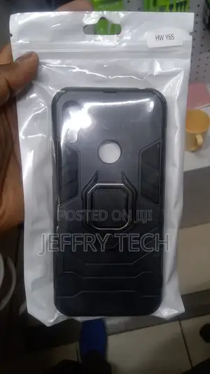 Back Panel Metal Ring Bumper Shockproof Case for Huawei Y6s